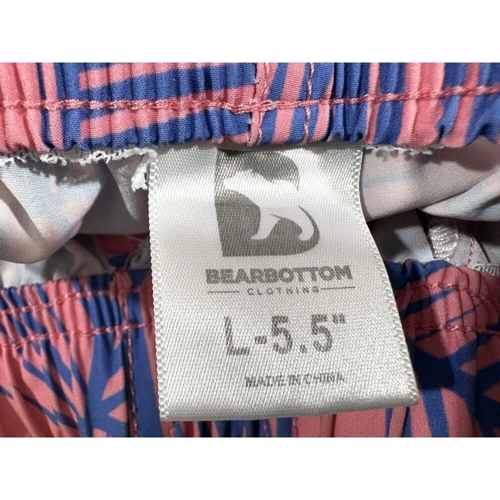 Bearbottom Stretch Swim Trunks Geo Abstract Print Breezy 5.5